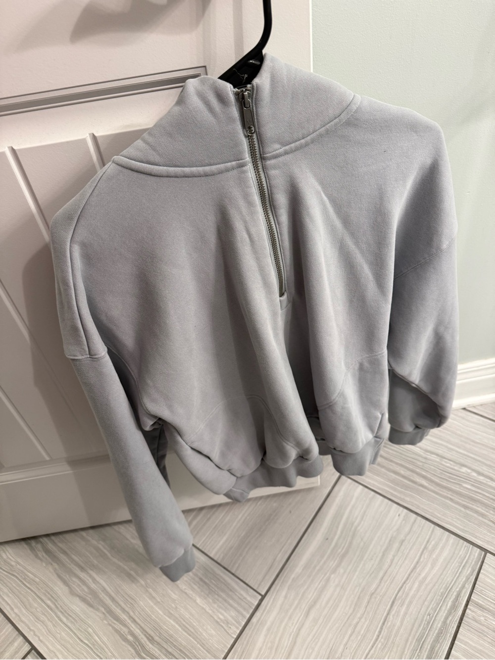 Vuori Light Gray Half-Zip Pullover